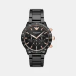 Emporio Armani Men's Black Ceramic Chronograph Watch AR70002