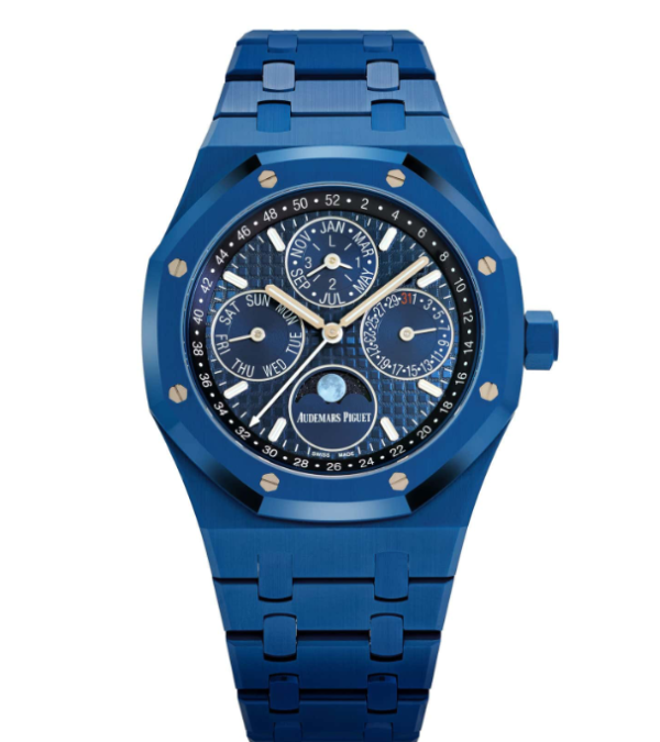 Audemars Piguet Royal Oak Perpetual Calendar Blue Ceramic Blue Dial