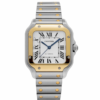 Cartier Santos Medium Yellow Gold White Dial Automatic