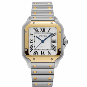 Cartier Santos Medium Yellow Gold White Dial Automatic