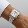 Cartier Santos Medium Yellow Gold White Dial Automatic