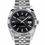 Rolex Datejust 41mm Black Stick Dial Jubilee Bracelet