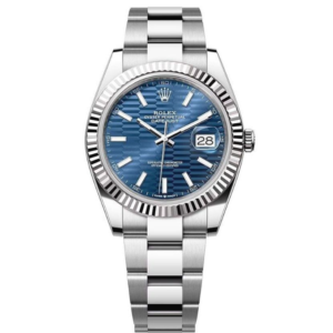 Rolex Datejust 41mm Blue Motif Dial Oyster Bracelet